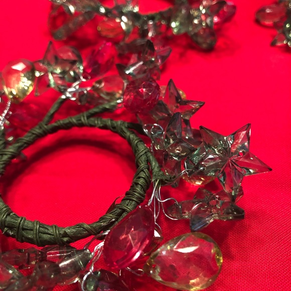 4 Vintage Christmas Holiday Napkin Rings Holders - Picture 7 of 7